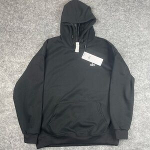 NWT Alo Yoga Accolade Full Pullover Hoodie Black SS25 Unisex Size 2XL